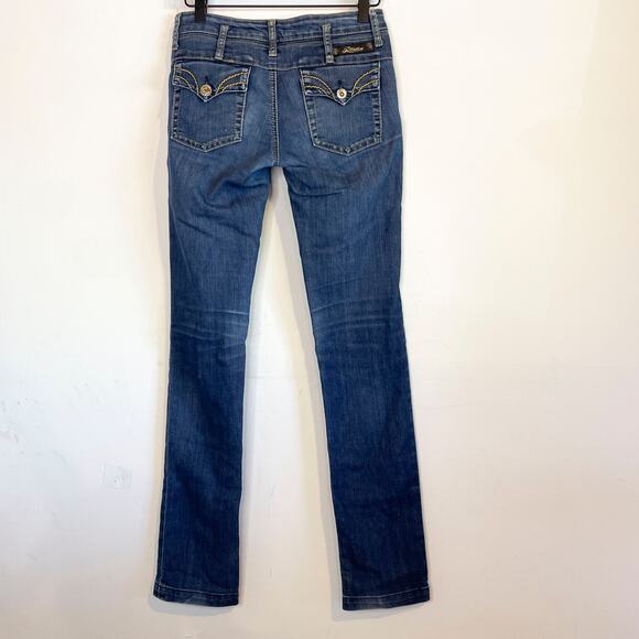 Serfontaine Bootcut Double Button Fly Denim Jeans Women's 32" Inseam, Sz 25 - Picture 2 of 7